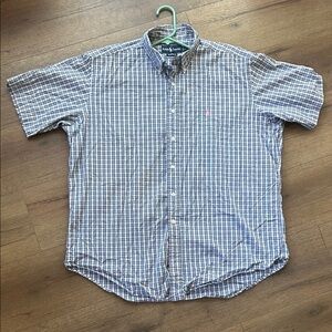 Polo Ralph Lauren Navy and White Plaid Shirt ! XL